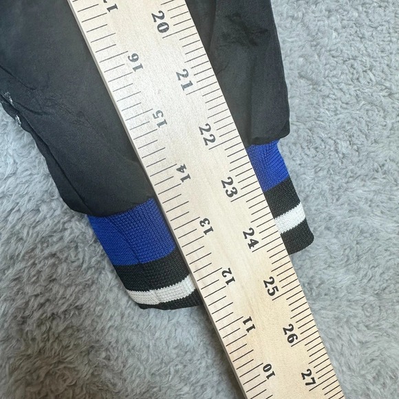 Vintage Nike Center Swoosh Windbreaker Pullover Black Blue XL 90s V-Neck Jacket - Picture 11 of 13